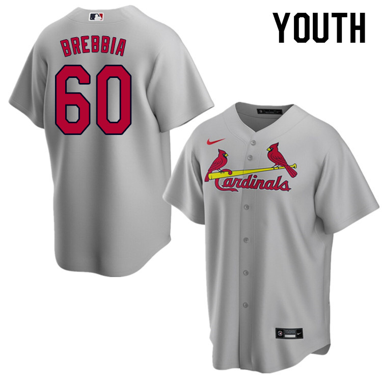 Nike Youth #60 John Brebbia St.Louis Cardinals Baseball Jerseys Sale-Gray